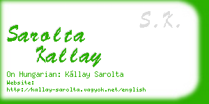 sarolta kallay business card