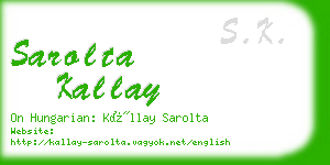 sarolta kallay business card